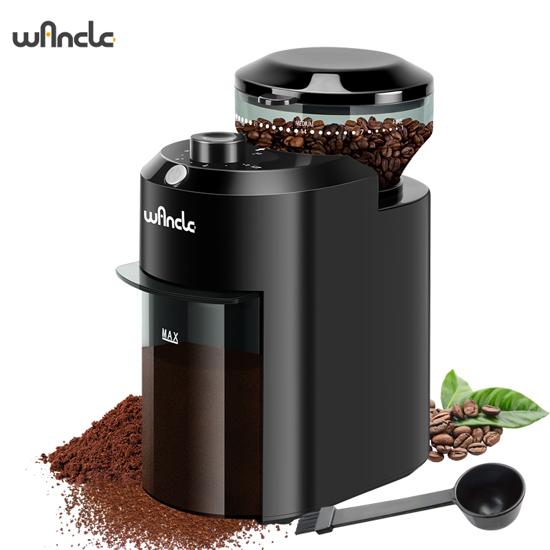 Coffee Grinder Burr Flat - Автоматическая мельница Wancle, кофемолка с 28