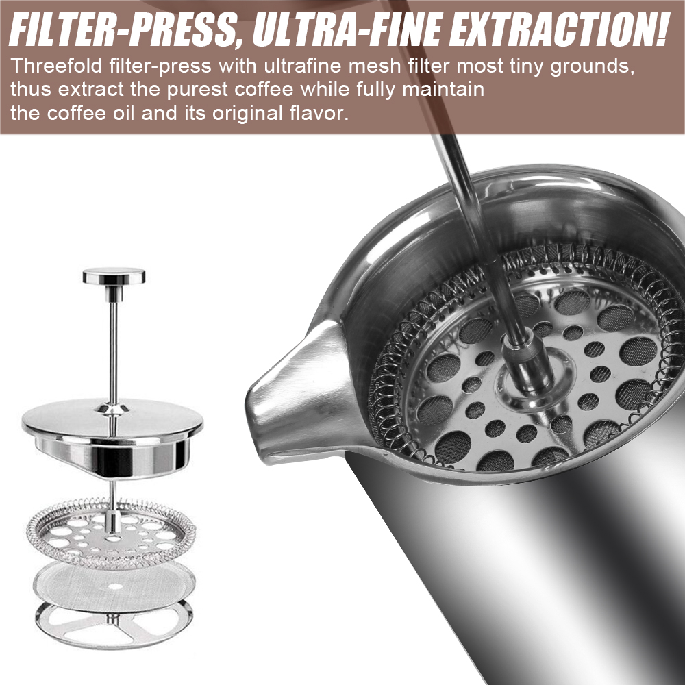 Большой емкости, зеркальный ко – обзор и цена Coffee Equipment For Camping